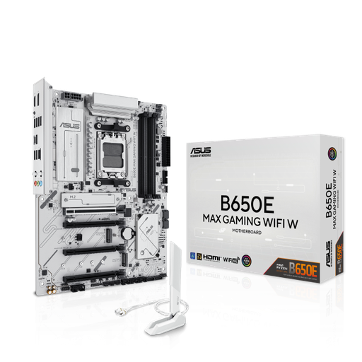 Asus B650E MAX GAMING WIFI AM5 DDR5, White ATX Motherboard