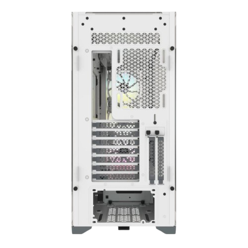 Corsair iCUE 5000X RGB Tempered Glass Mid-Tower ATX PC Smart Case - White