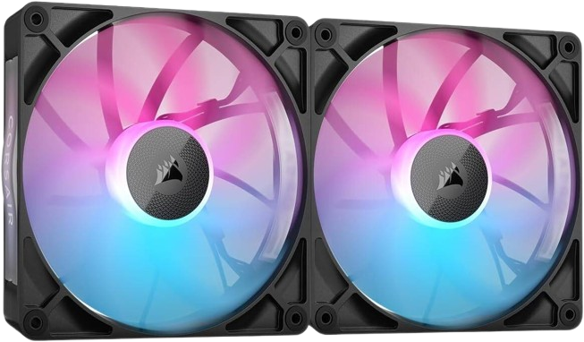 Corsair iCUE LINK RX140 RGB 140mm PWM Black Fan Twin Starter Kit