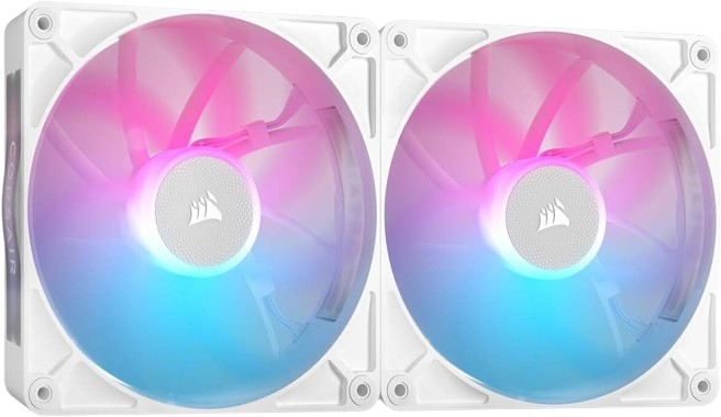 Corsair iCUE LINK RX140 RGB 140mm PWM White Fan Twin Starter Kit