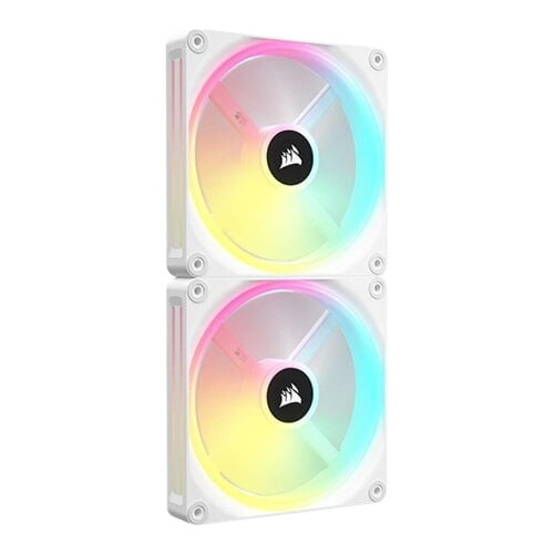 Corsair iCUE LINK QX140 RGB 140mm PWM PC White Dual Fans Starter Kit with iCUE LINK System Hub