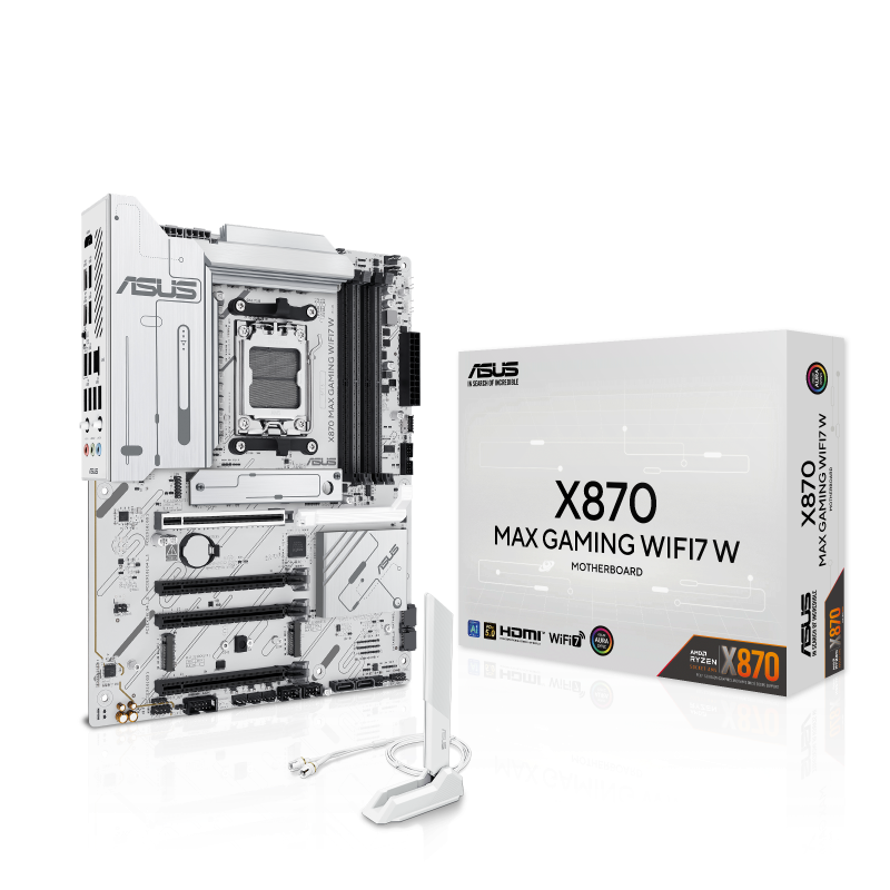 Asus X870 MAX GAMING WIFI7 AM5 ATX White Motherboard