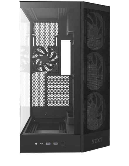 NZXT H9 Flow RGB Dual-Chamber ATX Mid Tower Black Gaming Case 