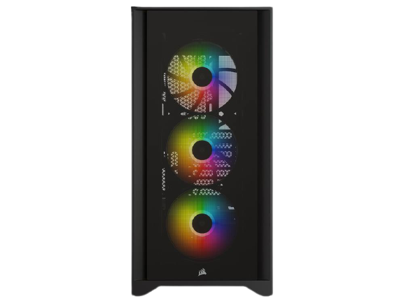 Corsair iCUE 4000X RGB Mid-Tower ATX PC Case - Black