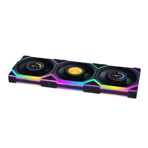 Lian Li UNI SL Wireless LCD Reverse Black 3-Pack FAN