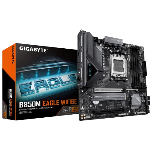 Gigabyte B850M EAGLE WIFI6E ICE, AMD AM5, DDR5 Black Micro-ATX Motherboard 