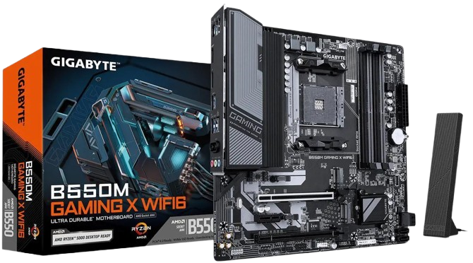 Gigabyte B550M GAMING X WIFI6, AMD AM4, DDR4 M-ATX Motherboard