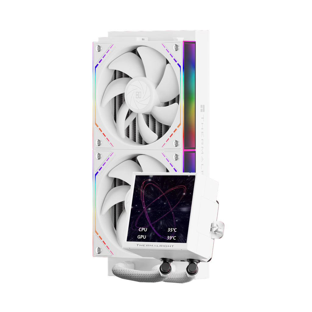 مبرد Thermalright Peerless Vision 240، لون أبيض، مع إضاءة ARGB.