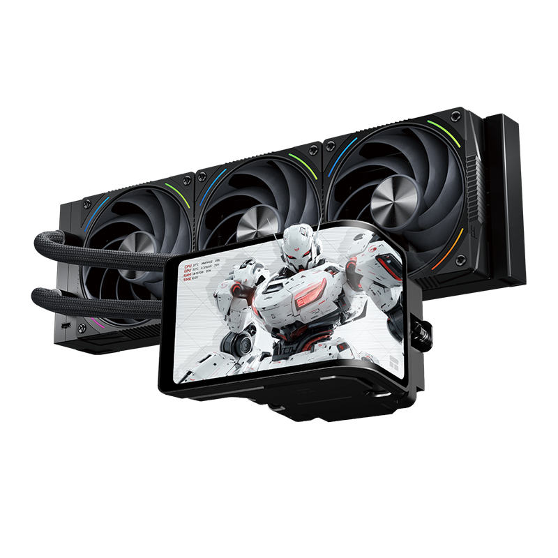 Thermalright Wonder Vision 360 Turbo Argb, 6.67inch Curved 2400x1080, Visual Scale Screen Ratio for 3D Screen, Black Water Cooler