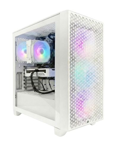 NVIDIA RTX 5050, AMD Ryzen, 16GB DDR5, 1TB SNV3 M.2, White Edition Gaming PC