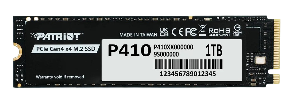 PATRIOT P410, 1TB PCIe Gen4 x 4M.2 2280, 5000MB/s R, 4500MB/s W, M.2 SSD