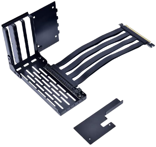Lian Li LAN2-1X Premium PCI-E x16 3.0 Black Extender Riser Cable 200mm and Covert Bracket for LANCOOL II/LANCOOL 2 / LANCOOL TWO -LAN2-1X