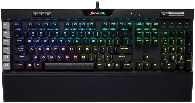 Corsair K95 RGB Platinum Mechanical Cherry MX Speed switches lightweight aluminum frame Full size Gaming Keyboard