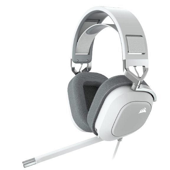 Corsair HS80 RGB USB Wired Gaming Headset — White (EU)