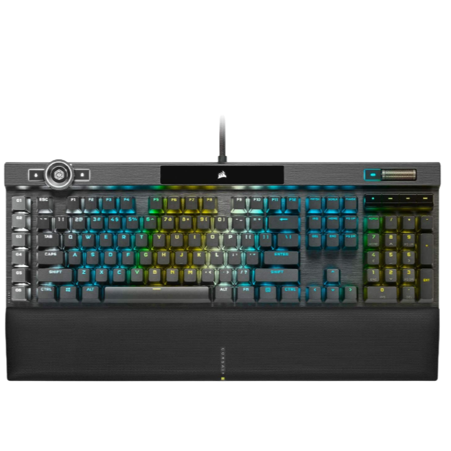 Corsair K100 RGB Optical-Mechanical Gaming Keyboard — CORSAIR OPX Switch — Black