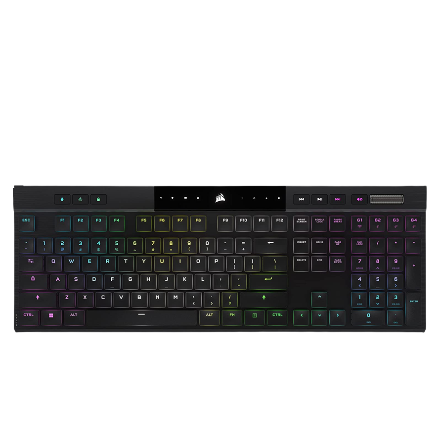 Corsair K100 Air Wireless RGB Ultra-Thin Mechanical Gaming Keyboard - Cherry MX Ultra Low Profile Tactile