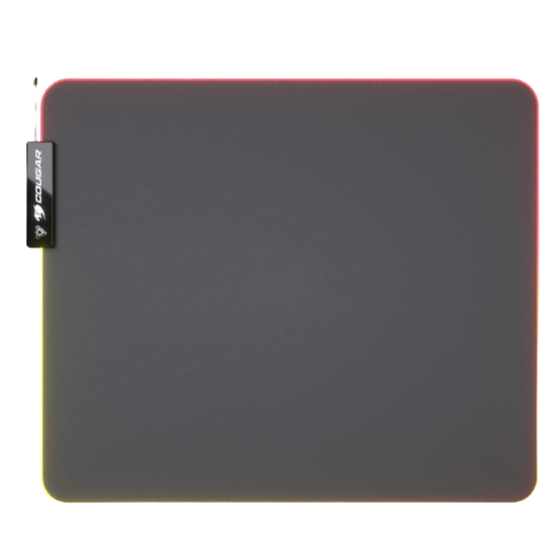 Cougar Gaming Mouse Pad Neon, Cloth, RGB, Anti-Slip, 4mm Thick, Black - Medium