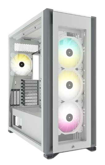 Corsair iCUE 7000X RGB، كيس أبيض من فئة Full Tower بمعيار ATX بزجاج مقوّى وإضاءة RGB