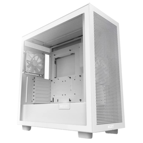 NZXT H7 Flow Mid Tower PC Gaming Case - White
