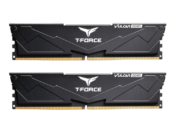 TEAMGROUP T-Force Vulcan DDR5 32GB Kit (2x16GB) 5200MHz CL40 Desktop Memory Module Ram (Black)