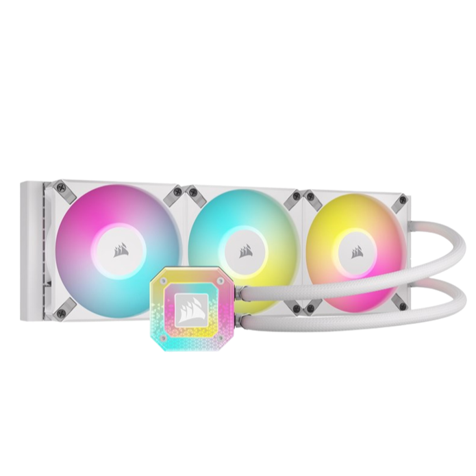 Corsair iCUE H150i ELITE CAPELLIX XT Liquid CPU Cooler 360mm, White - CW-9060073-WW