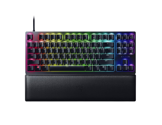 Razer Huntsman V2 كيبورد ألعاب ريزر هنتسمان V2 تينكيليس مع مفاتيح حمراء (Red Switch)،  (US Layout)، موديل RZ03-03940100-R3M1.Gaming Keyboard (Red Switch) - US Layout RZ03-03940100-R3M1