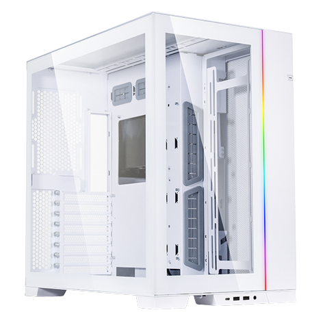 كيس LIAN LI O11 Dynamic EVO Mid-Tower ATX – أبيض (ألمنيوم وزجاج مقوّى)