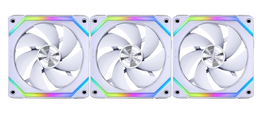 SL V2 مراوح صندوق ليان لي (ثلاث قطع) , ار جي بي ابيض