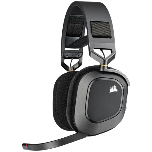 Corsair HS80 RGB WIRELESS Premium Gaming Headset with Spatial Audio — Carbon (EU)