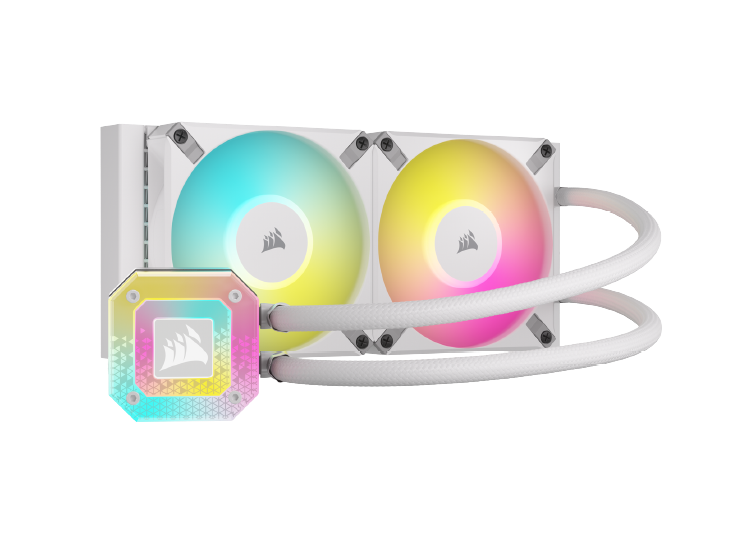 Corsair iCUE H100i ELITE CAPELLIX XT Liquid 240 CPU Cooler, White CW-9060072-WW