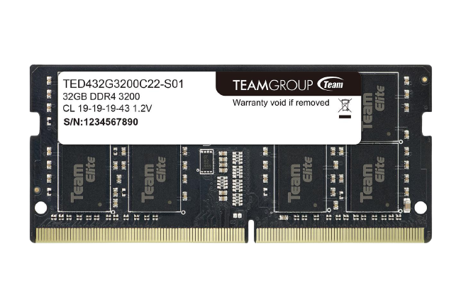 TEAMGROUP Elite 32GB DDR4 3200 - Non-ECC SO-DIMM Laptop Memory