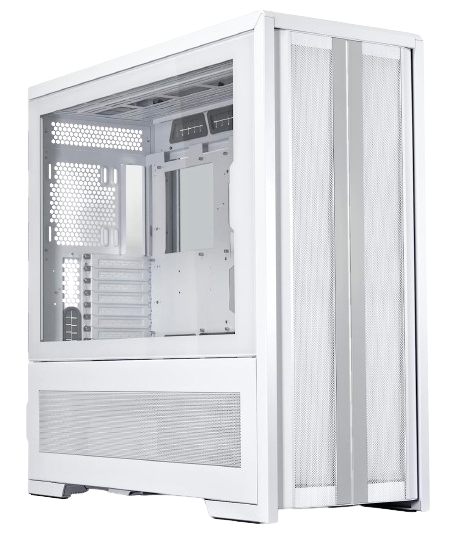 كيس Lian Li V3000 Plus بزجاج مقوّى، يدعم لوحات E-ATX، بحجم Super Full Tower، باللون الأبيض