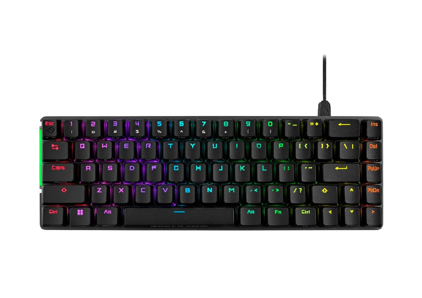 ASUS M602 ROG FALCHION ACE 65%, ROG NX mechanical switches with switch stabilizer, Arabic, Black compact gaming keyboard