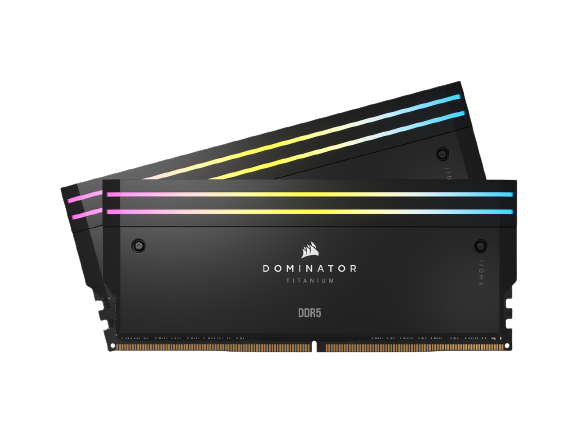 CORSAIR Dominator Titanium 32GB (2 x 16GB) RGB DDR5 6600 Black Memory