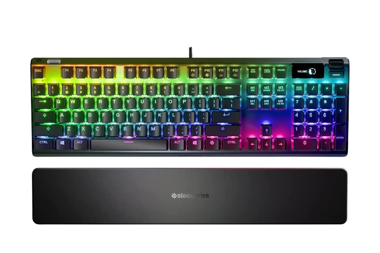Steelseries Apex Pro - Mechanical Gaming Keyboard - Adjustable Actuation Switches - World's Fastest Mechanical Switches - Oled Display - Us Qwerty Layout (Ps4), Black - 64626