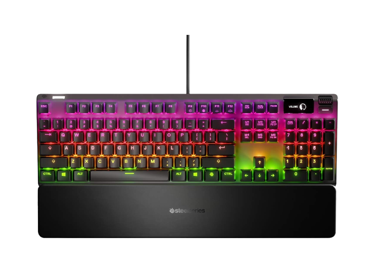 SteelSeries Apex 7 Red Switch OLED RGB, Smart Display Gaming Keyboard