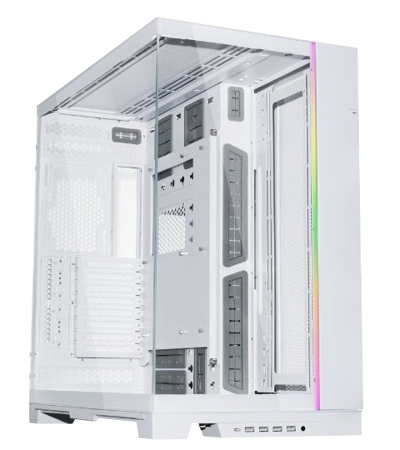 LIAN LI O11 Dynamic EVO XL O11DEXL White Aluminum Tempered Glass ATX Full Tower Case (NO FANS)