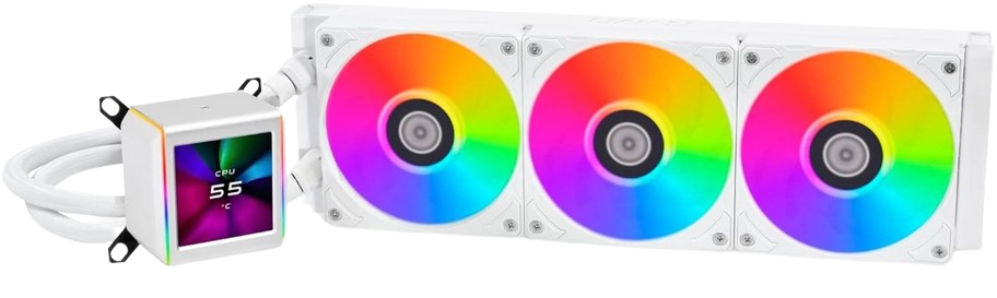 LIAN LI Galahad II LCD 360 White Liquid Cooler - GA2ALCD36W