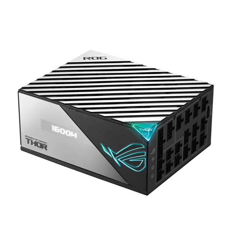 ASUS ROG THOR 1600T Aura Sync & OLED Display, 1600W Full Modular, 80 Plus Titanium GAMING Power Supply