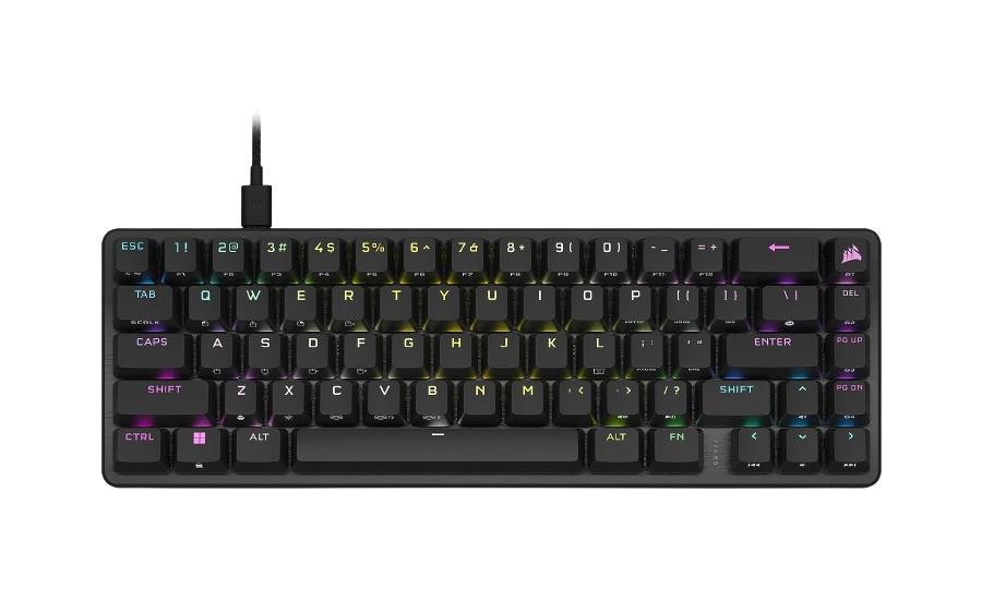 Corsair K65 PRO Mini RGB 65% Optical-Mechanical, OPX Switches, PBT Double-Shot Keycaps Gaming Black Keyboard