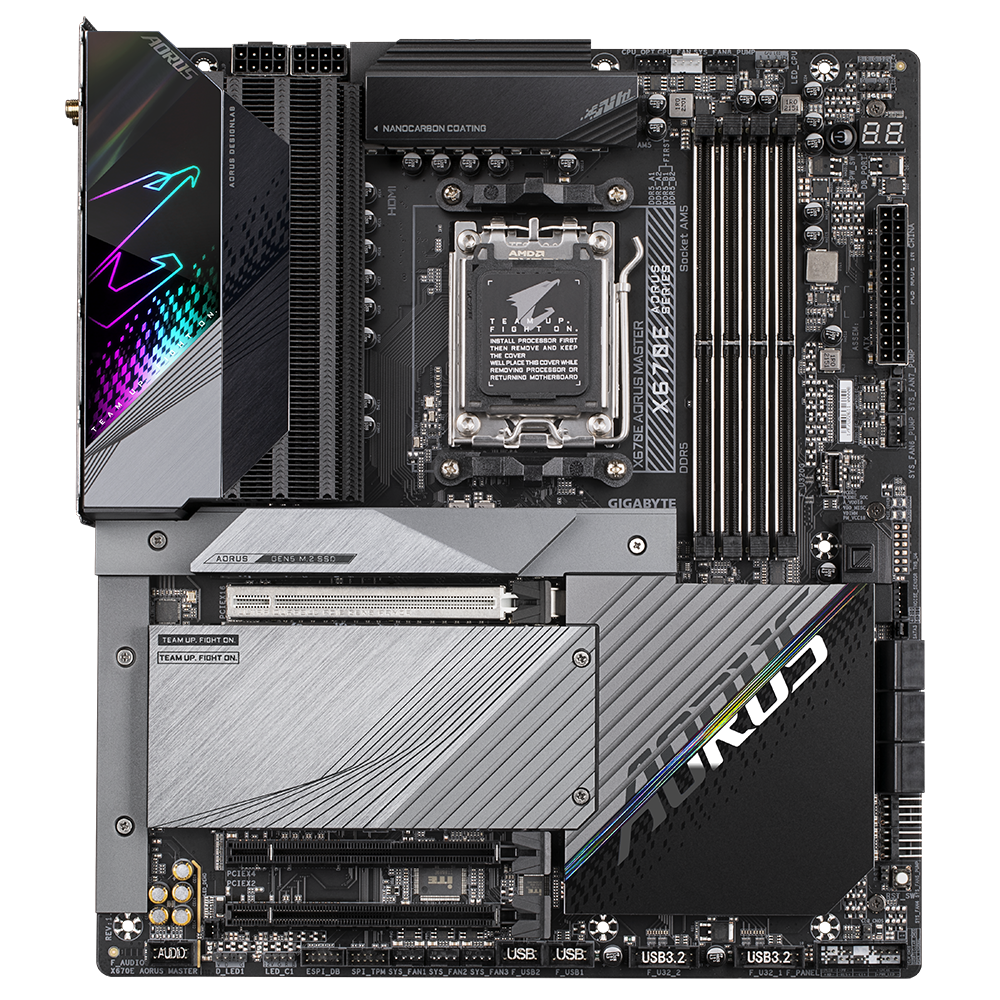 Gigabyte X670E AORUS MASTER 2x M.2 AM5, DDR5 Wi-Fi 6E ATX Motherboard
