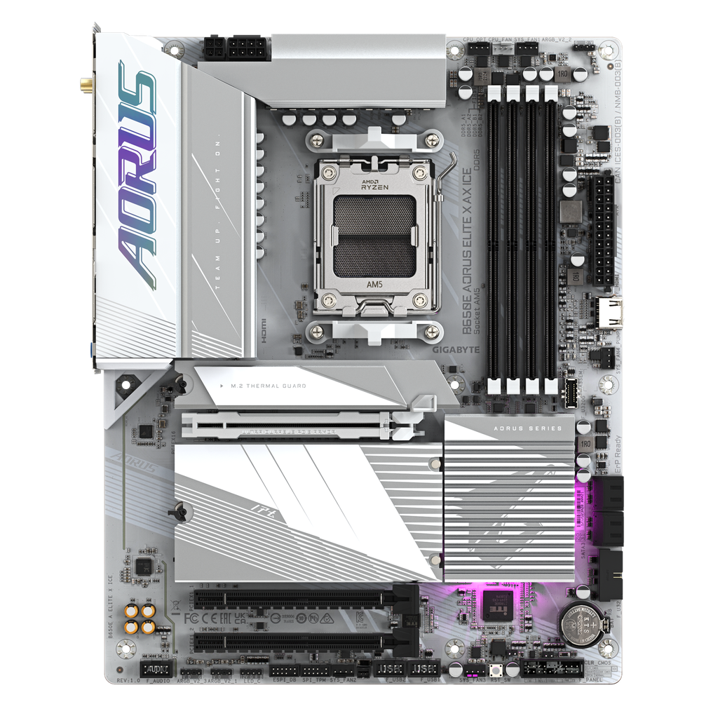 GIGABYTE B650E AORUS Elite X AX ICE AM5, DDR5, 3X M.2 WiFi 6E ATX Motherboard