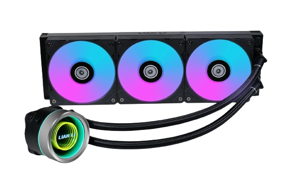 Lian Li Galahad II Trinity 360mm، مبرد سائل للمعالج بحجم 360 ملم – باللون الأسود.