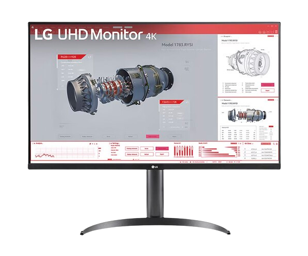 LG 32" Class 4K UHD 3840 x 2160 LCD - 4ms GTG (Fast) WITH HDMI - DisplayPort - USB Hub Monitor - 32BR55U-B
