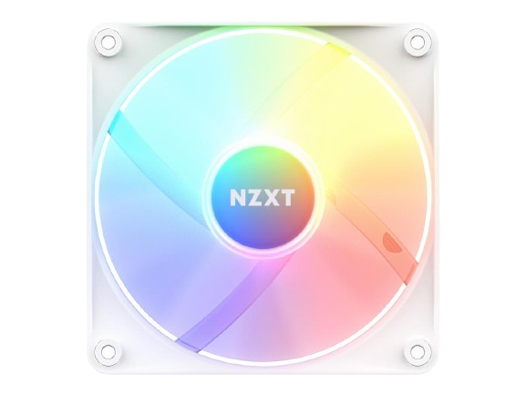 NZXT F120 RGB Core Sublime RGB - PWM Control - Single 120mm WHITE Case Fan