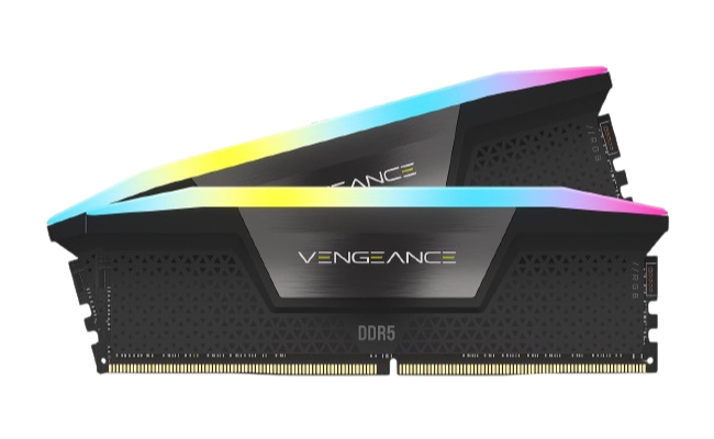 Corsair VENGEANCE RGB 64GB (2x32GB) DDR5 DRAM 6200MT/s CL32 Black Memory 