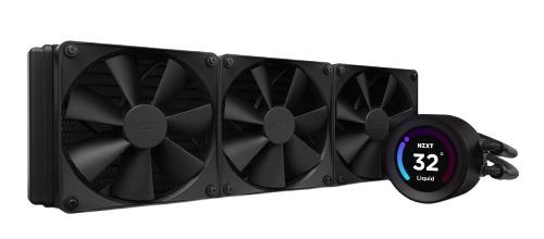 NZXT Kraken Elite 360mm AIO CPU Cooler with Customizable LCD Display, High-Performance Pump, and 3 F120P Fans - Black AIO Cooler