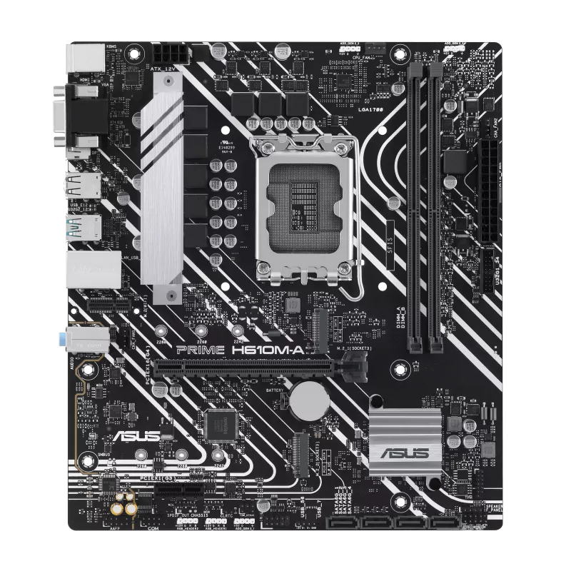 Asus Prime H610M-A-CSM mATX Aura Sync RGB DDR5, (No Type-C Port) Motherboard