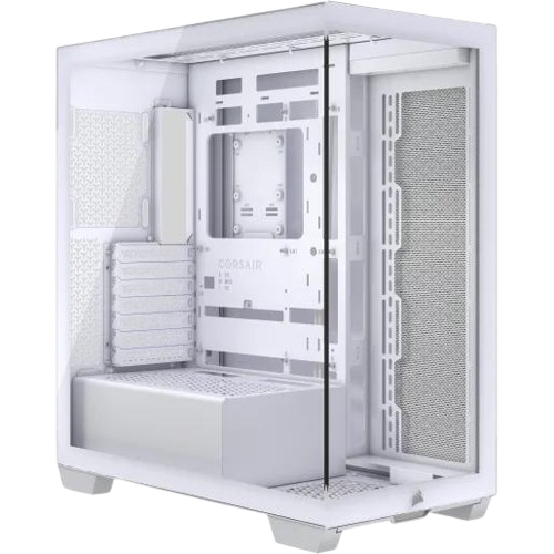 CORSAIR 3500X Tempered Glass – No Fans Included - Mid-Tower White PC Case