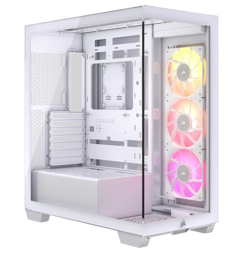 CORSAIR 3500X iCUE LINK ARGB Tempered Glass Mid Tower White PC Case